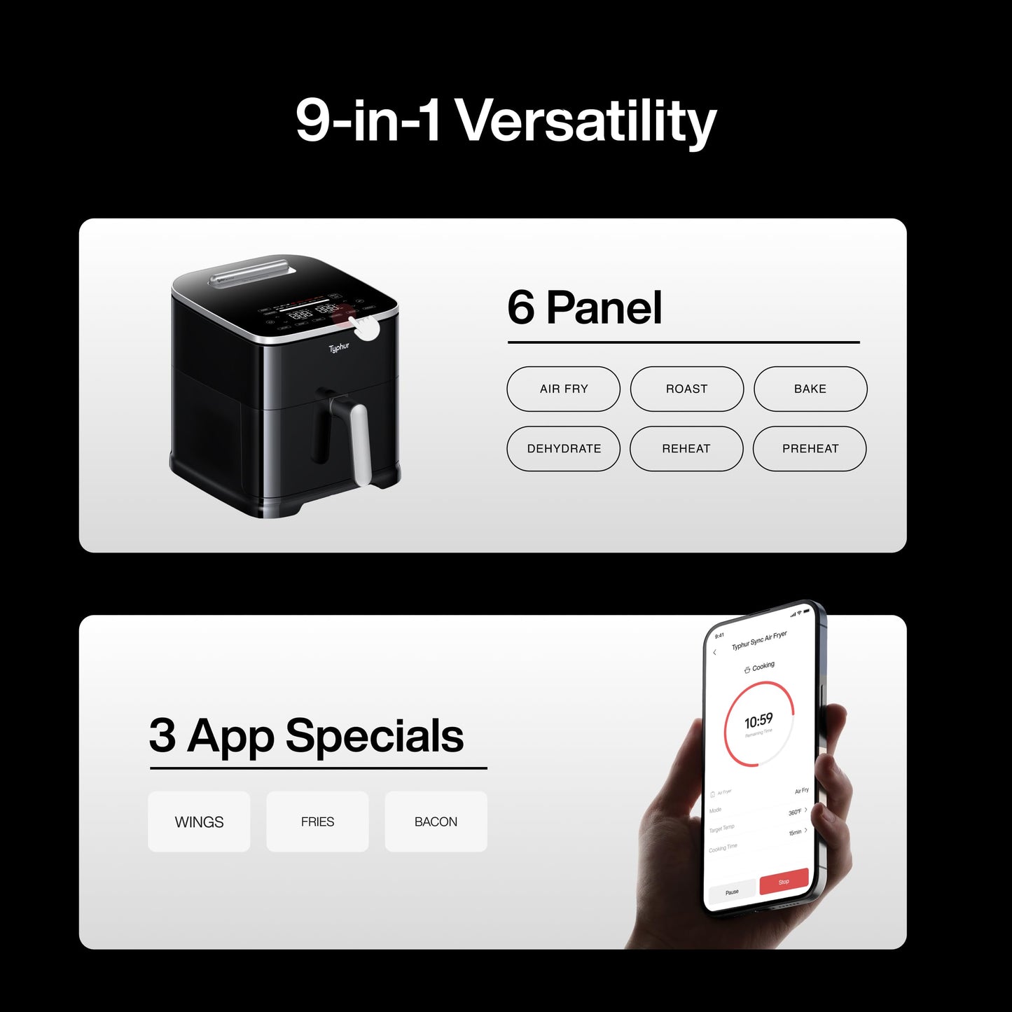 Typhur Dome 2 AI Smart Air Fryer,