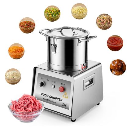 Commercial Food Processor with Stainless Steel Build