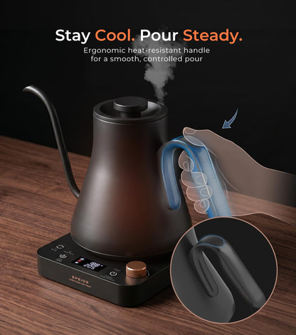0.9L Gooseneck Kettle with ±1°F Temperature Control