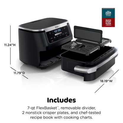 Dual-Zone Air Fryer with Smart Finish Cooking