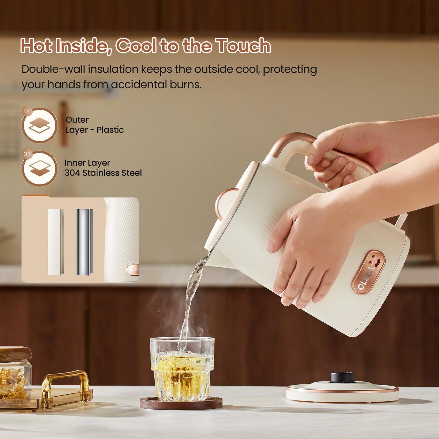 1.5L Electric Kettle with 1200W Fast Boil