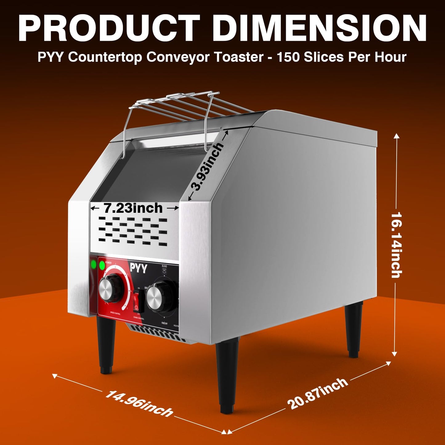 Commercial Conveyor Toaster with Stainless Steel Build