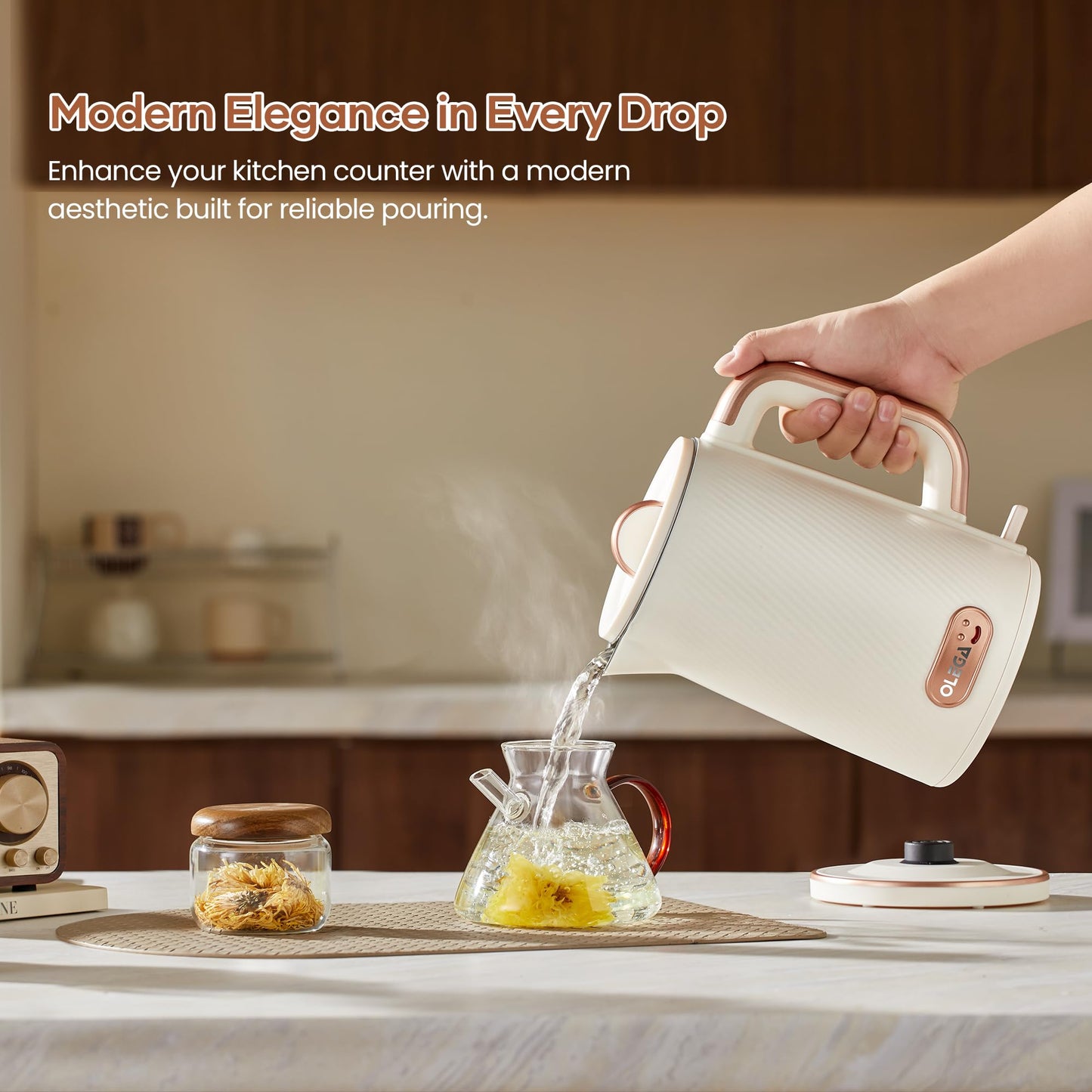 1.5L Electric Kettle with 1200W Fast Boil