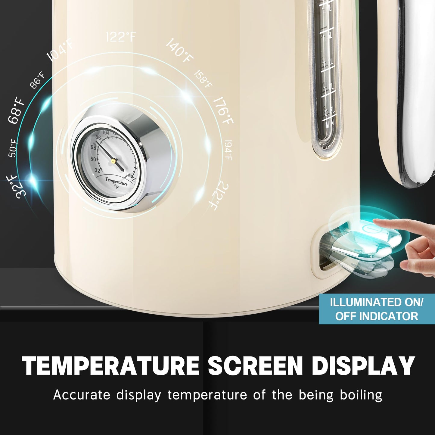 1.7L Electric Kettle with Stainless Steel Interior
