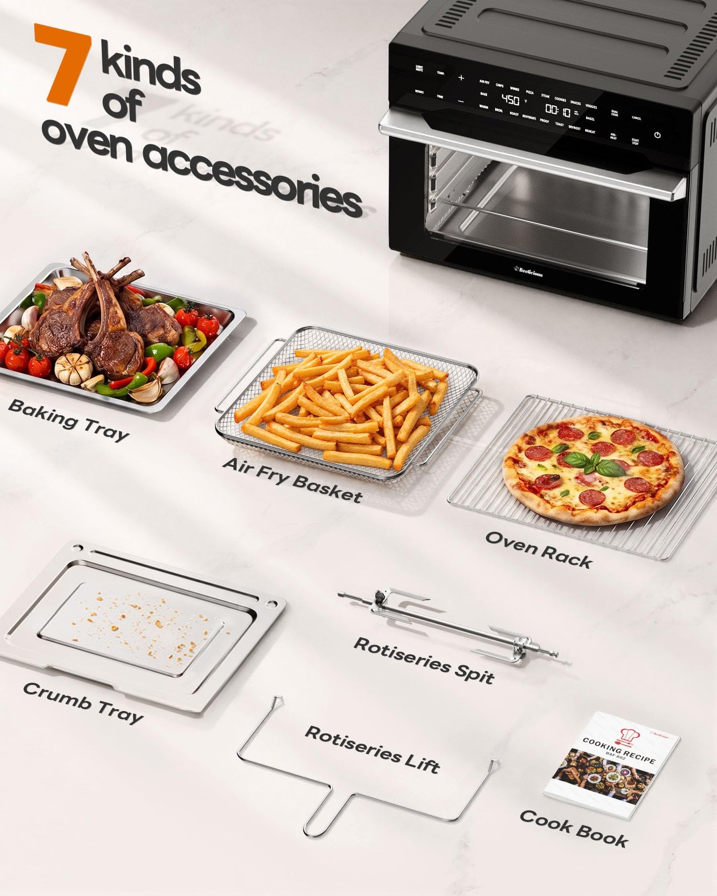 32-Quart Air Fryer Toaster Oven with Rotisserie