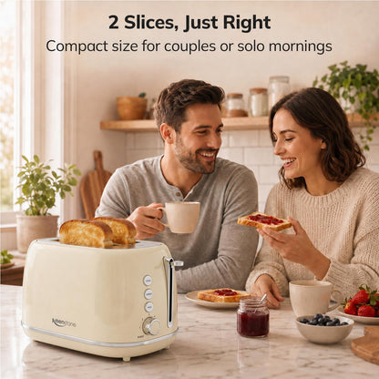 2-Slice Retro Toaster with 6 Browning Settings