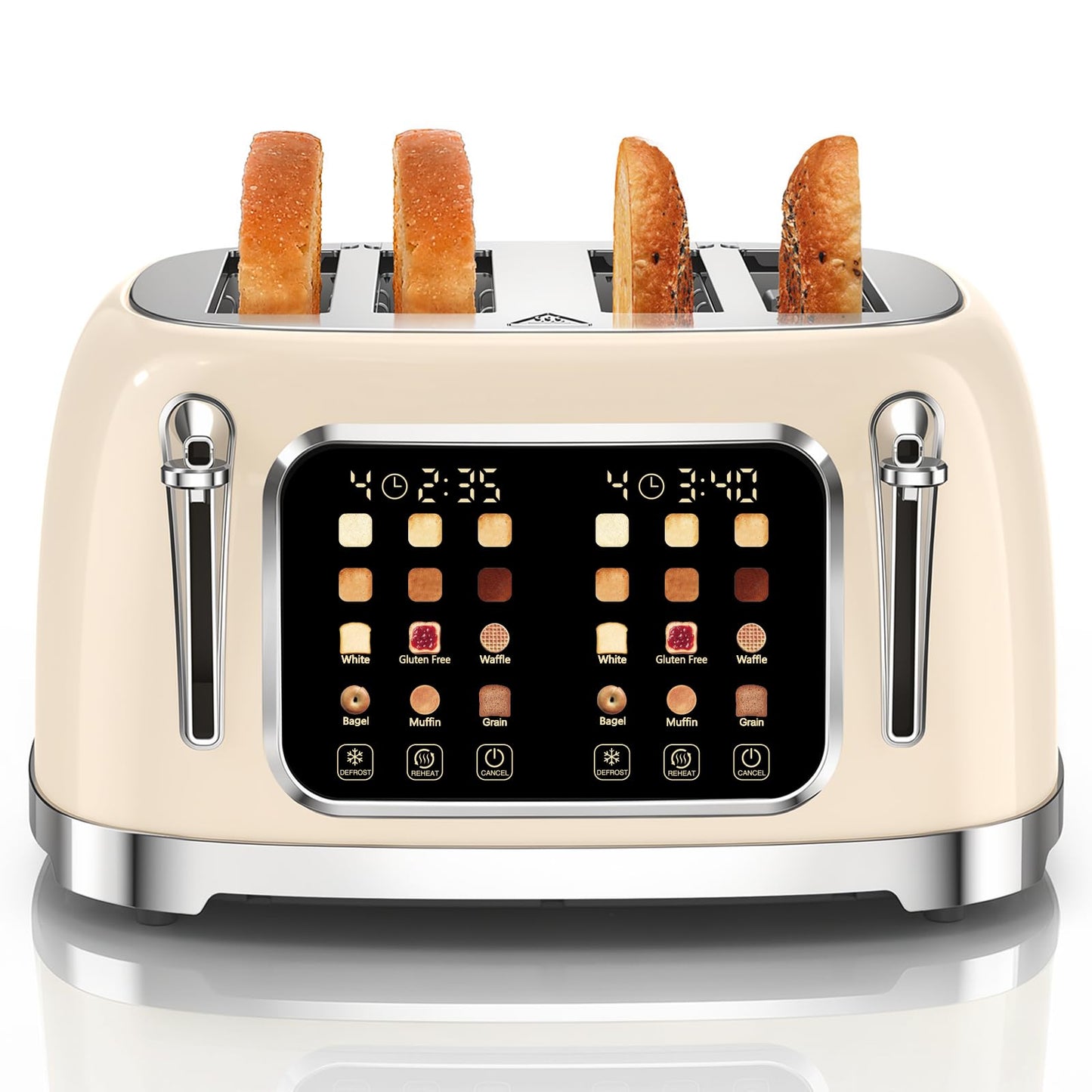 2-Slice Touchscreen Toaster with 6 Browning Levels