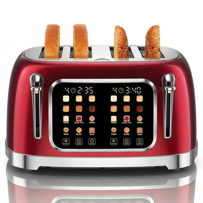 2-Slice Touchscreen Toaster with 6 Browning Levels