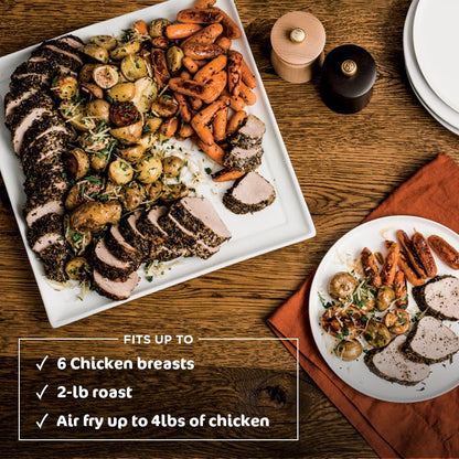 8-in-1 Air Fryer Toaster Oven with Flip-Up Design