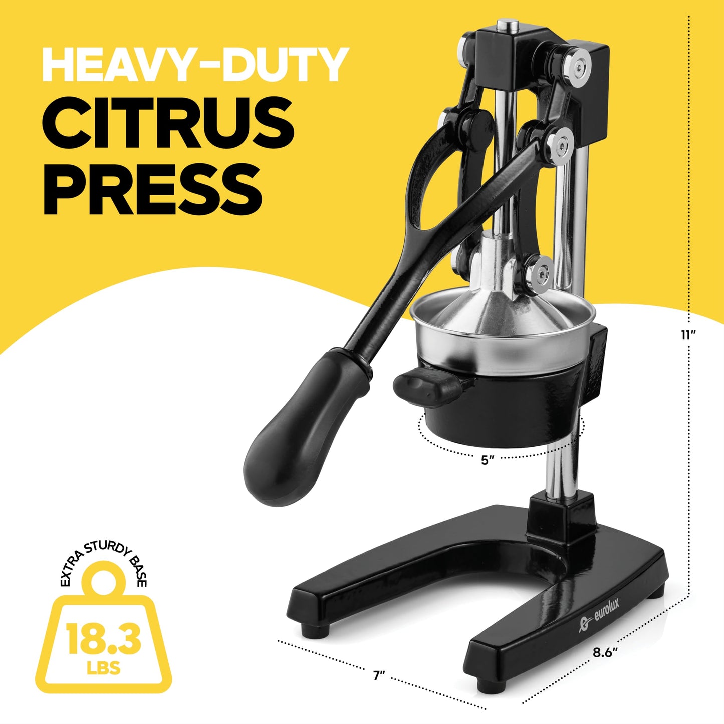 Cast Iron Citrus Juicer with Stainless Steel Cup