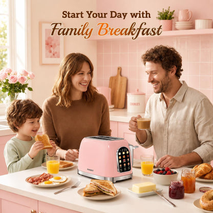 2-Slice Touchscreen Toaster with 6 Browning Levels