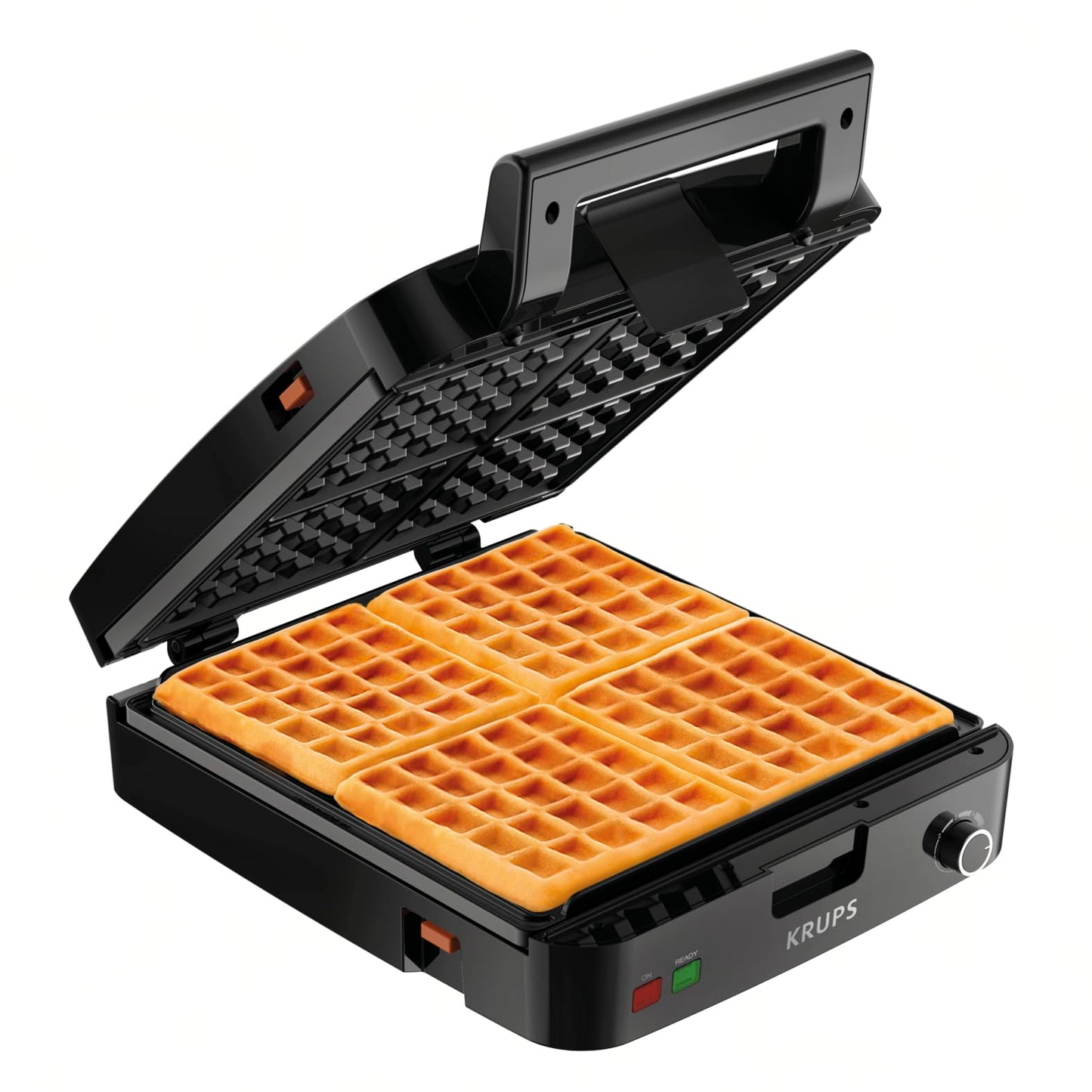 Rotating Belgian Waffle Maker with Nonstick Plates
