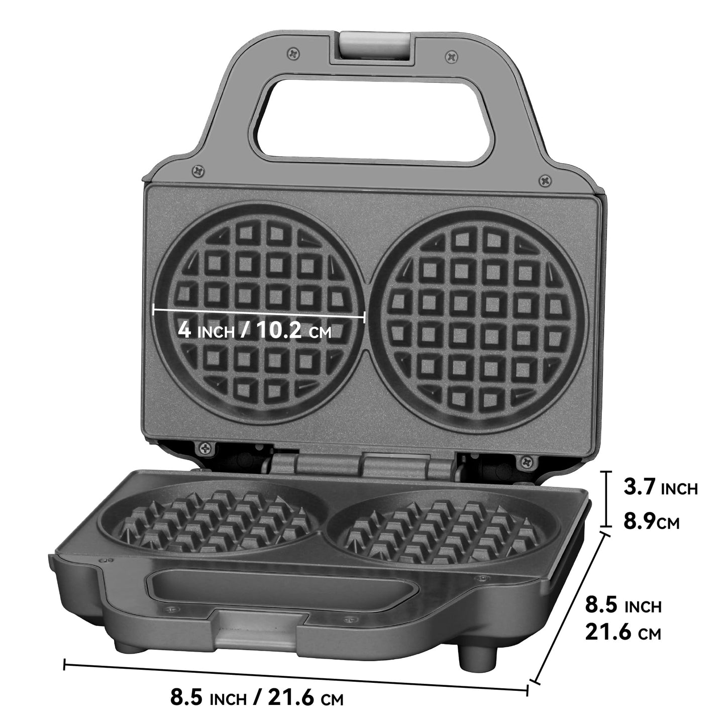 2-Piece Waffle Maker Set with Nonstick Plates