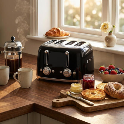 4-Slice Retro Toaster with Extra-Wide Slots