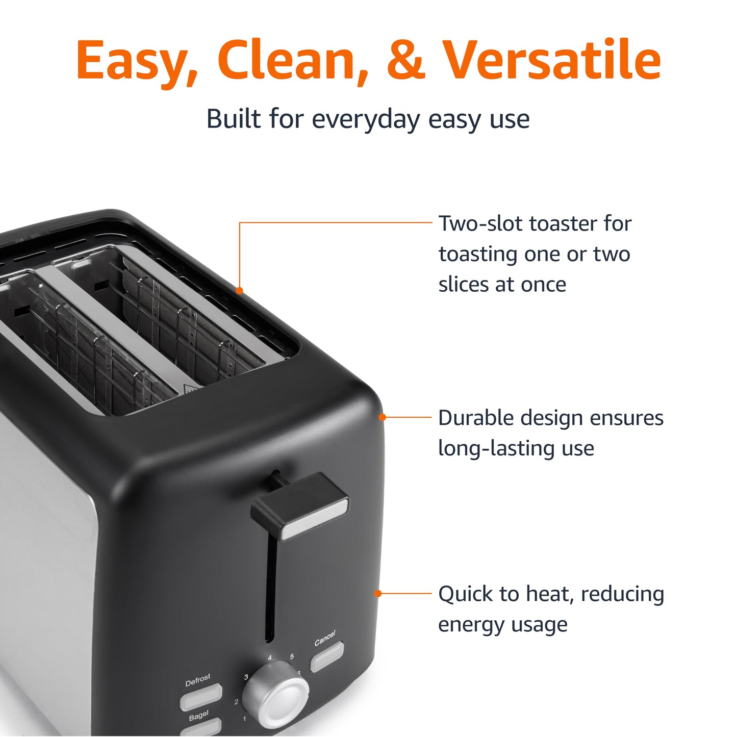 Extra-Wide Slot Toaster with 7 Shade Settings