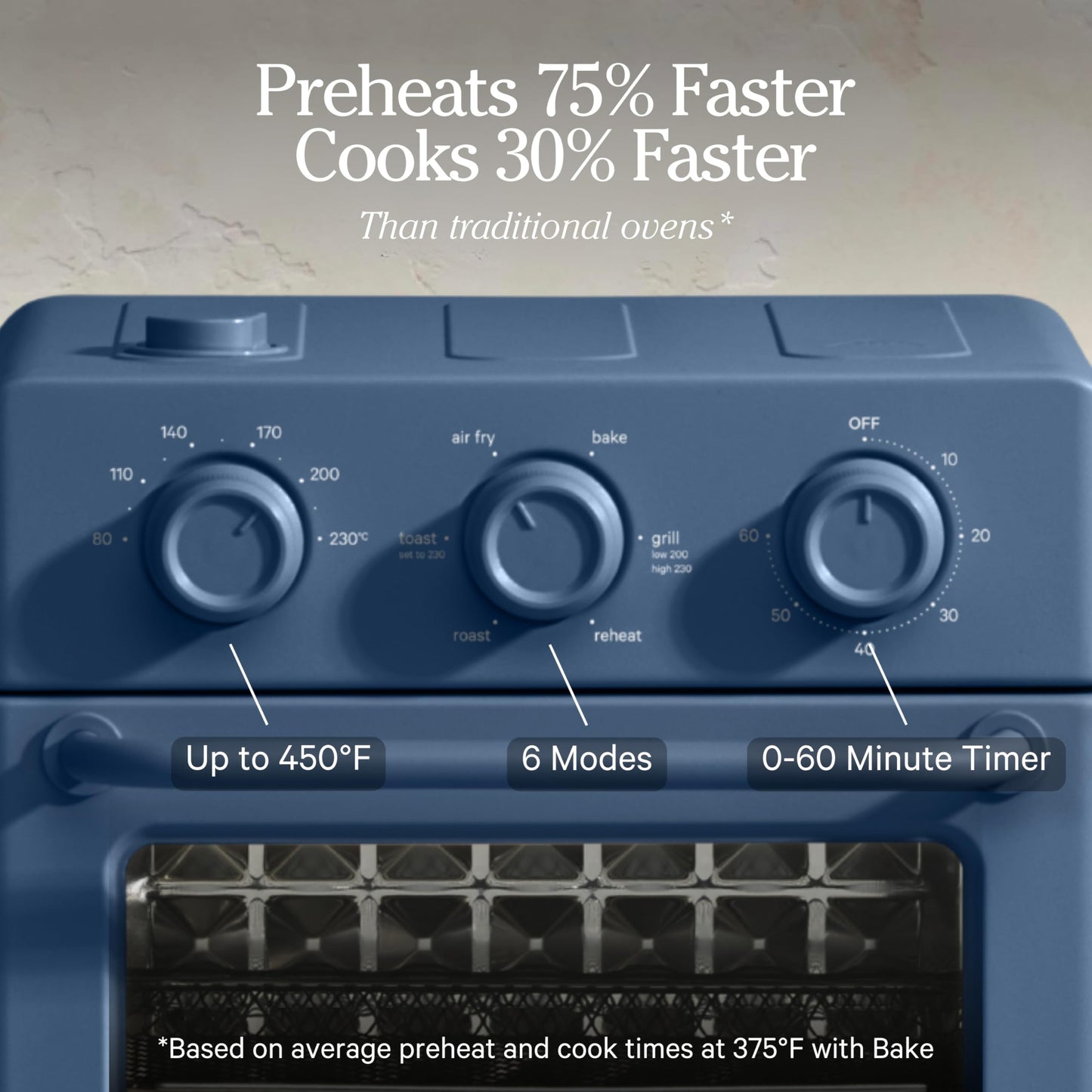 Compact Air Fryer Toaster Oven with Steam Infusion