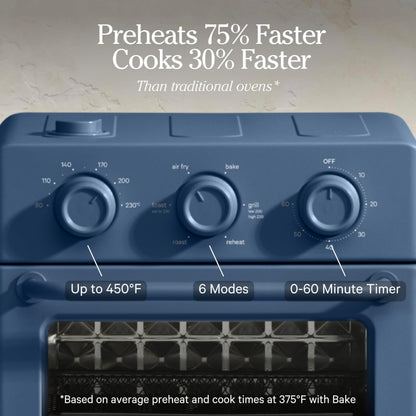 Compact Air Fryer Toaster Oven with Steam Infusion