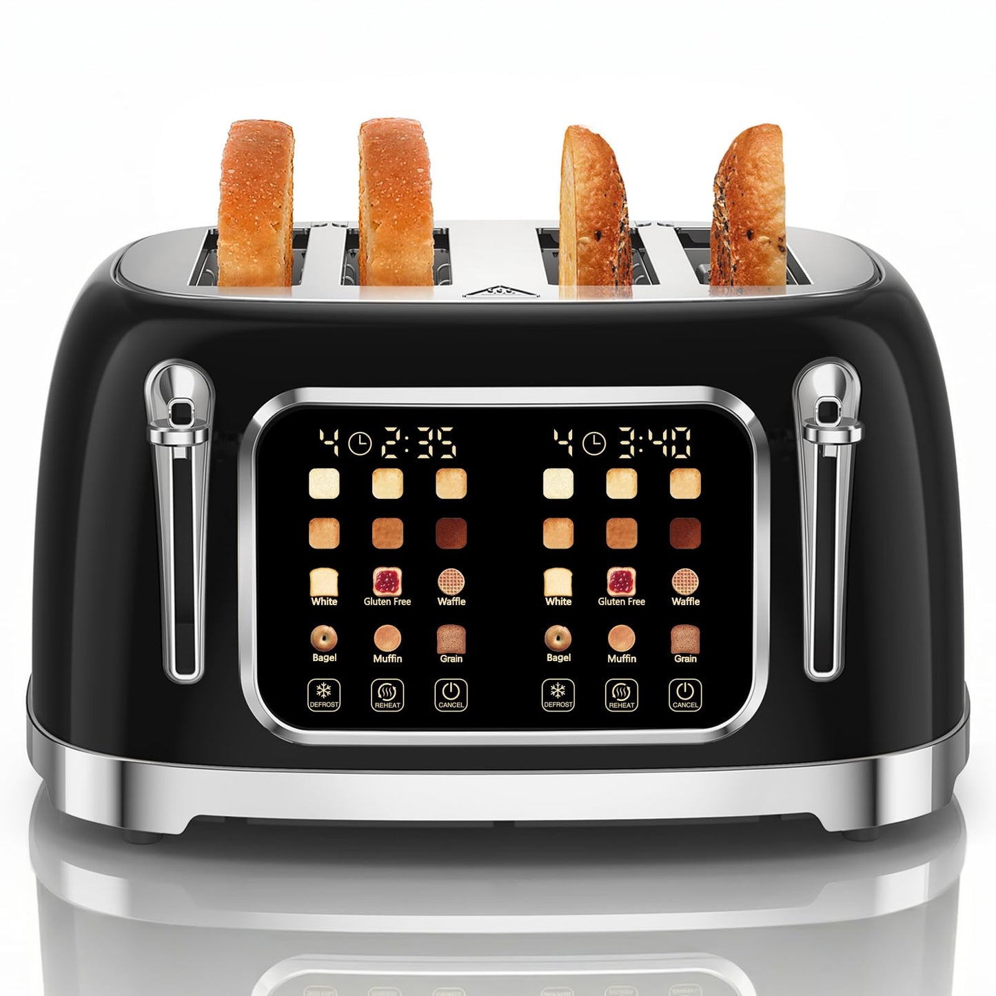 2-Slice Touchscreen Toaster with 6 Browning Levels