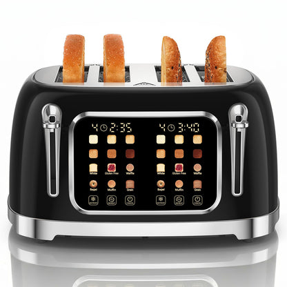2-Slice Touchscreen Toaster with 6 Browning Levels