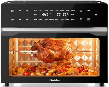 32-Quart Air Fryer Toaster Oven with Rotisserie