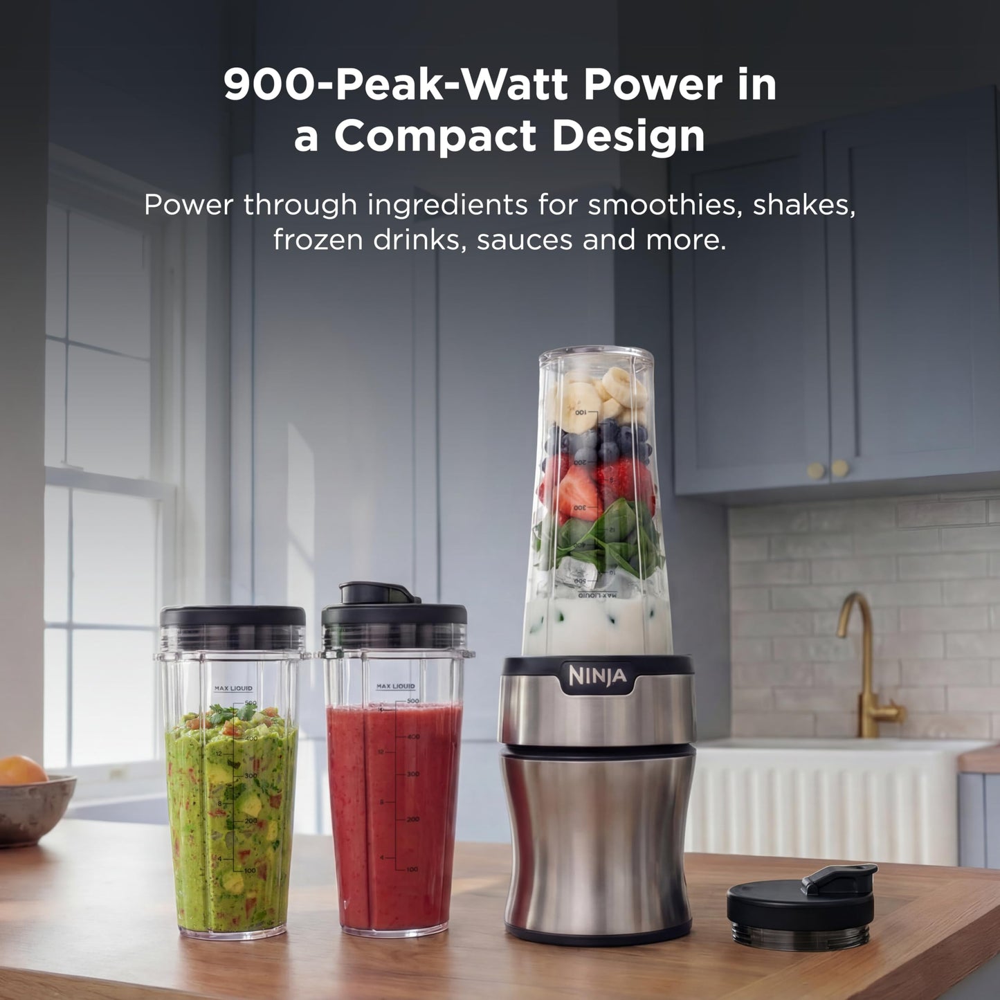 Compact Personal Blender with Single-Serve Cups