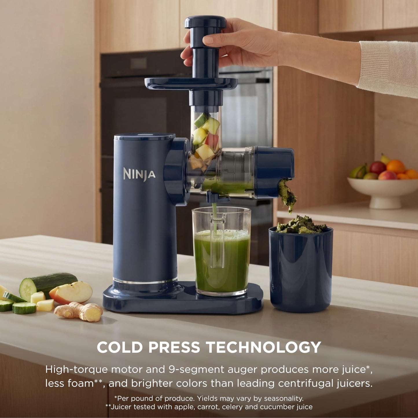 Cold Press Juicer with Adjustable Pulp Control