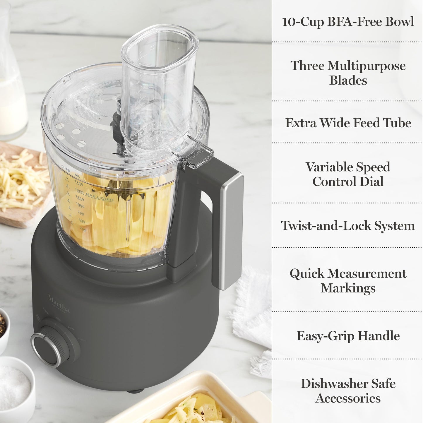 Food Processor with Multi-Function Prep Design