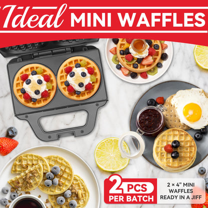 2-Piece Waffle Maker Set with Nonstick Plates