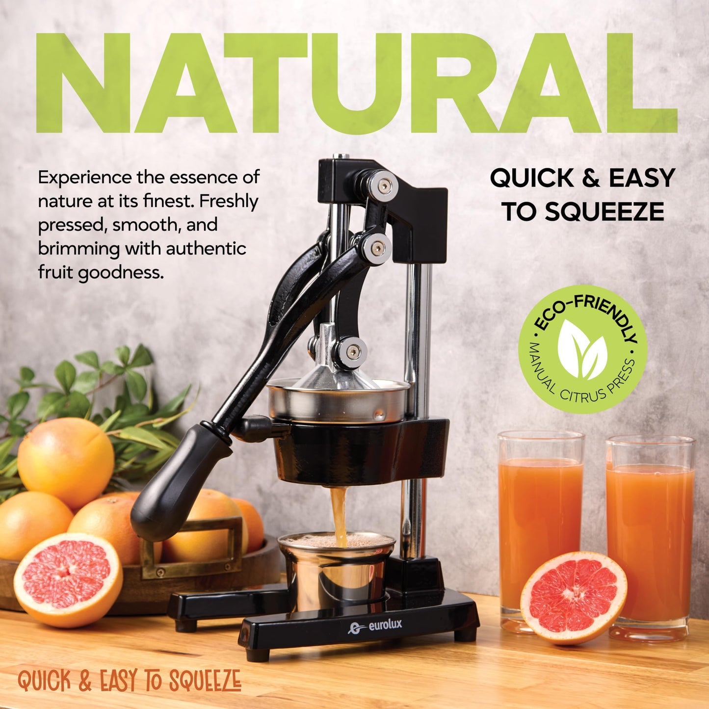 Cast Iron Citrus Juicer with Stainless Steel Cup