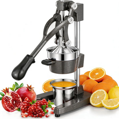 Cast Iron Manual Juicer with Stainless Steel Cup