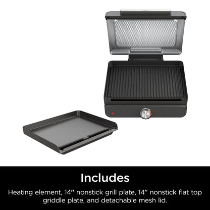 14-Inch Electric Griddle & Indoor Grill