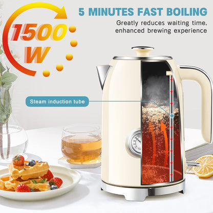 1.7L Electric Kettle with Stainless Steel Interior