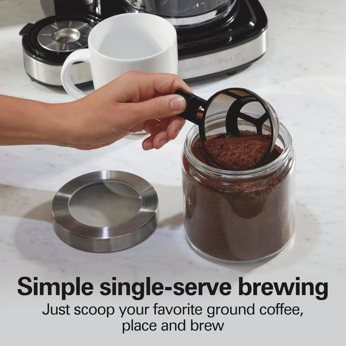 Dual-Brew Coffee Maker with 12-Cup Glass Carafe