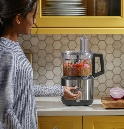 12-Cup Food Processor with 9 Stainless Steel Accessories