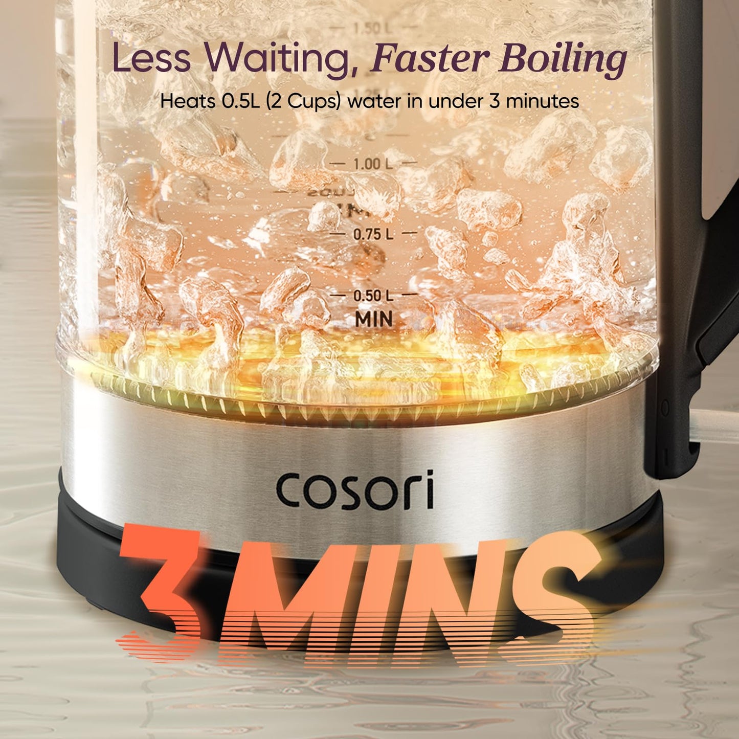 Electric Tea Kettle with Rapid Boil Technology