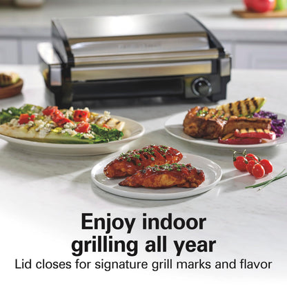 Indoor Searing Grill with Adjustable Temperature