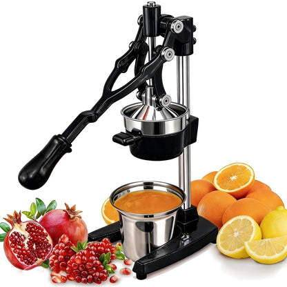 Cast Iron Manual Juicer with Stainless Steel Cup