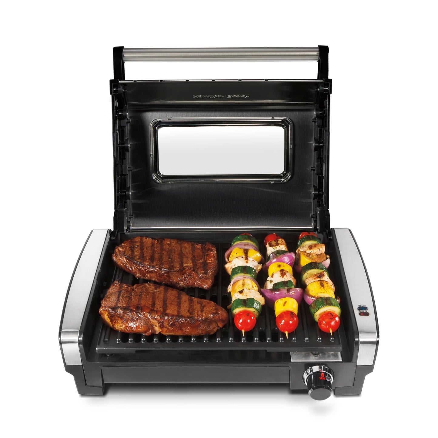 Indoor Searing Grill with Adjustable Temperature