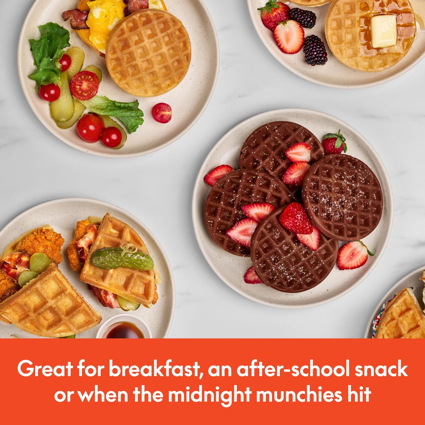 Mini Waffle Maker with Snack-and-Store Design