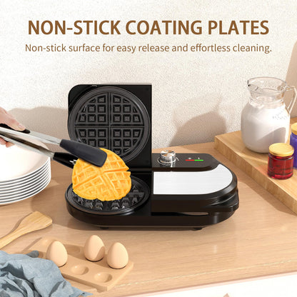 Double Belgian Waffle Maker with Stainless Steel