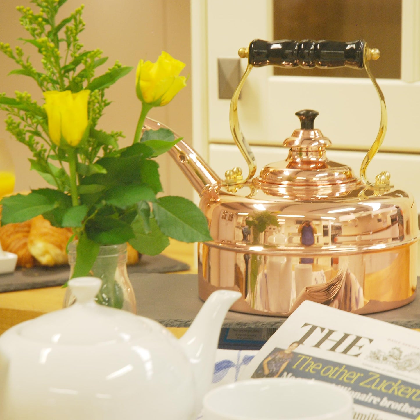 1.9-Quart Copper Tea Kettle with Whistling Lid