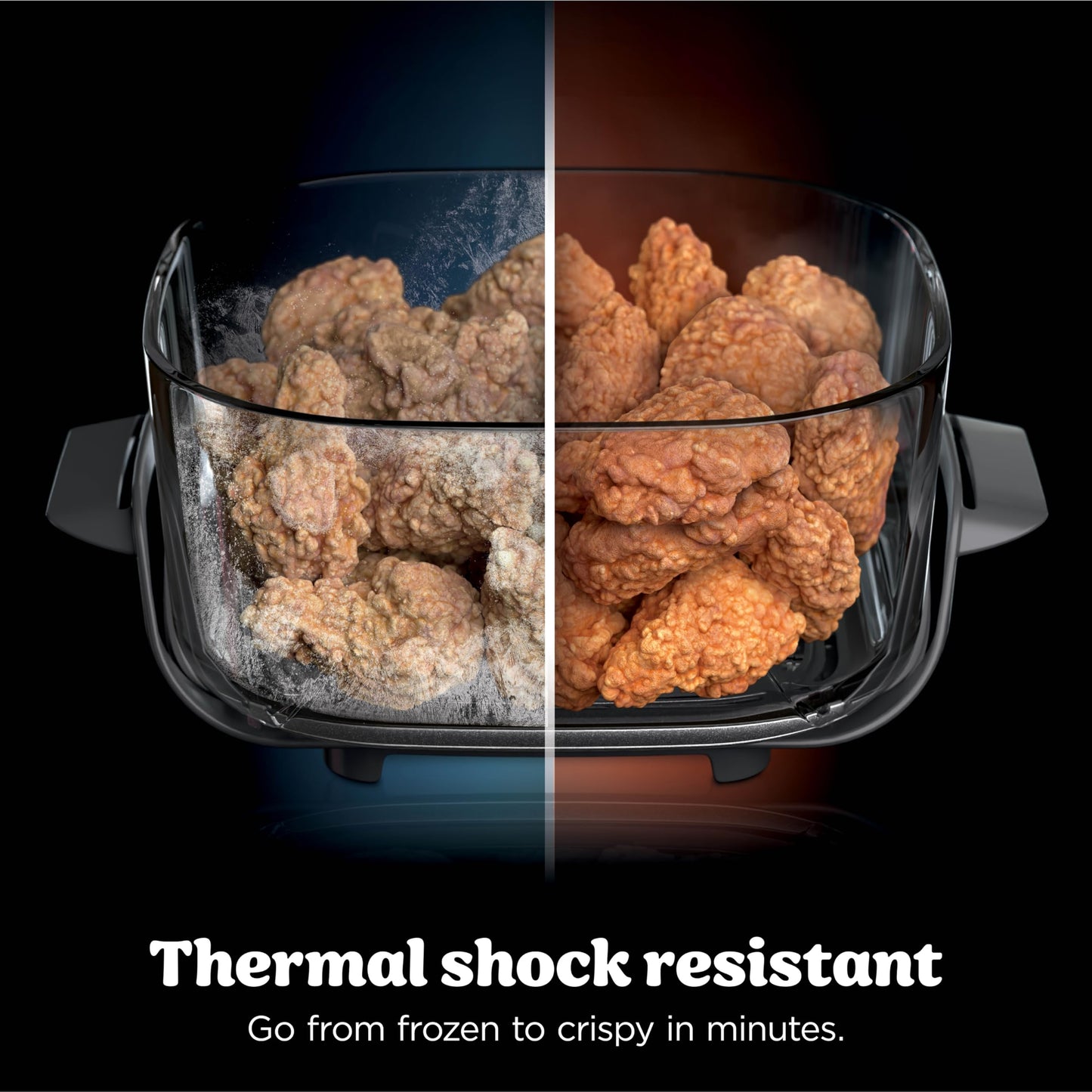 Portable Air Fryer with Glass Cooking Container