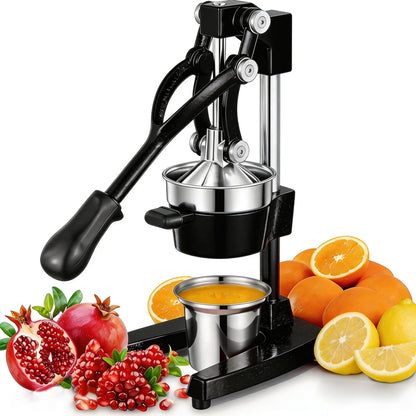 Cast Iron Manual Juicer with Stainless Steel Cup