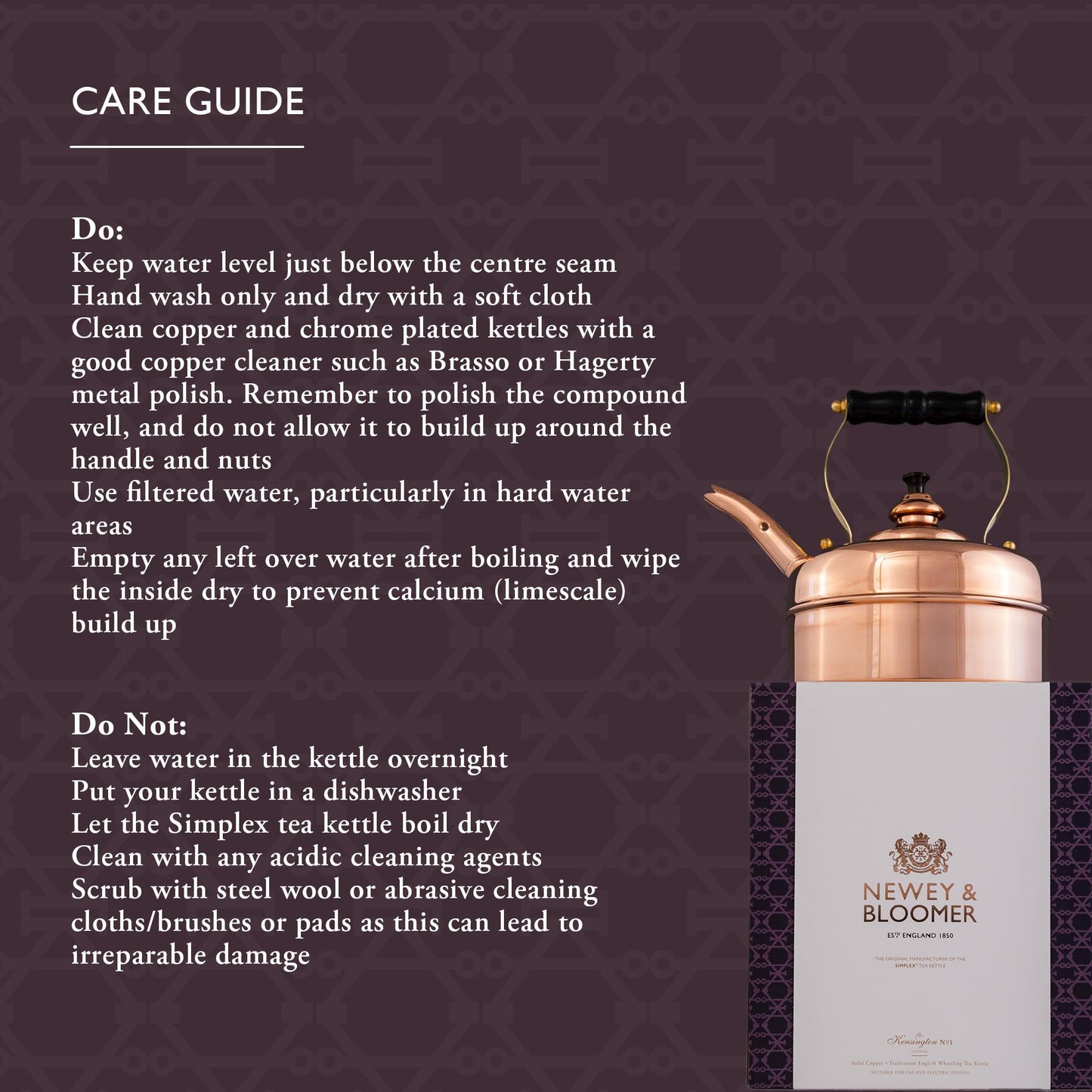 1.9-Quart Copper Tea Kettle with Whistling Lid