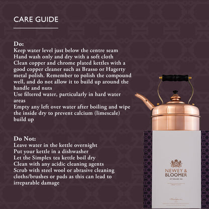 1.9-Quart Copper Tea Kettle with Whistling Lid