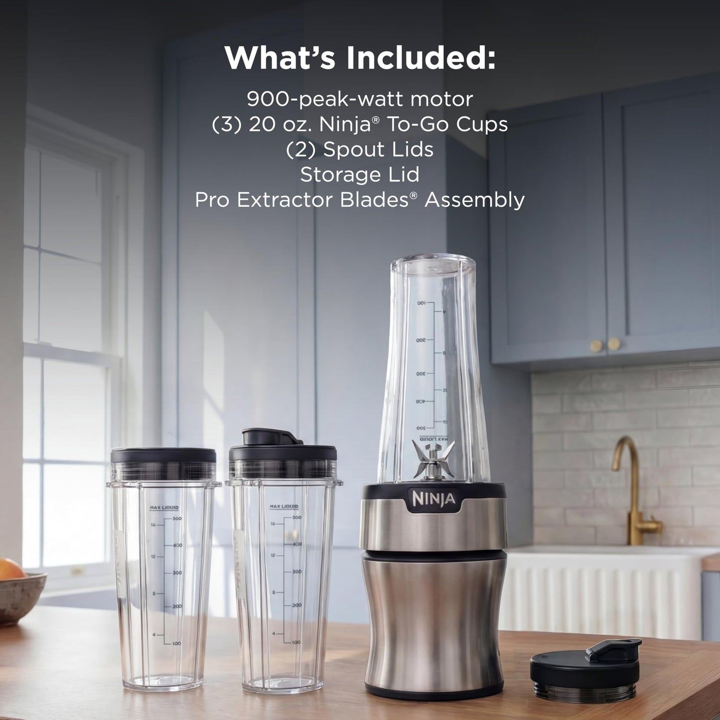Compact Personal Blender with Single-Serve Cups