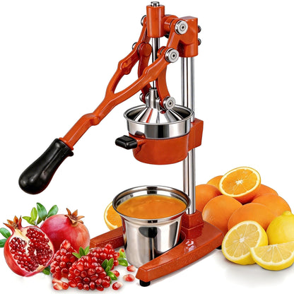 Cast Iron Manual Juicer with Stainless Steel Cup