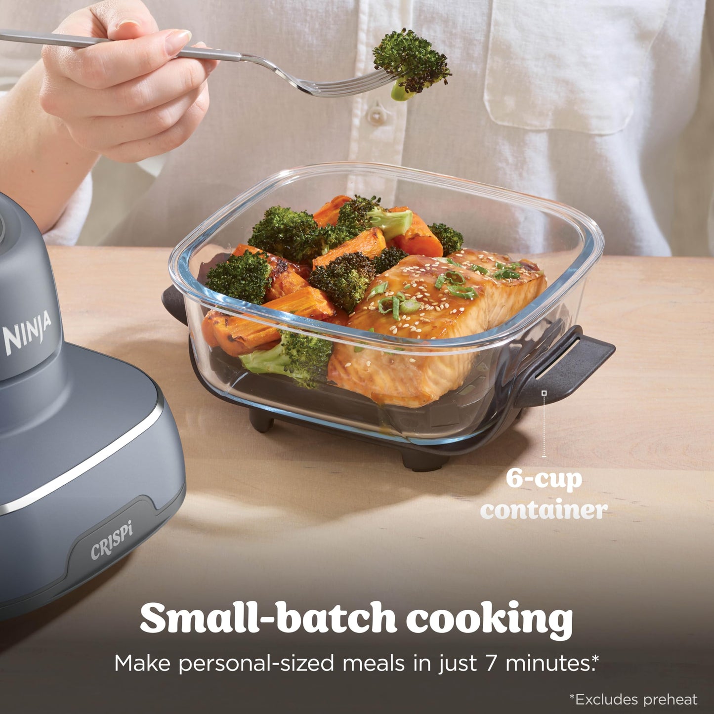 Portable Air Fryer with Glass Cooking Container