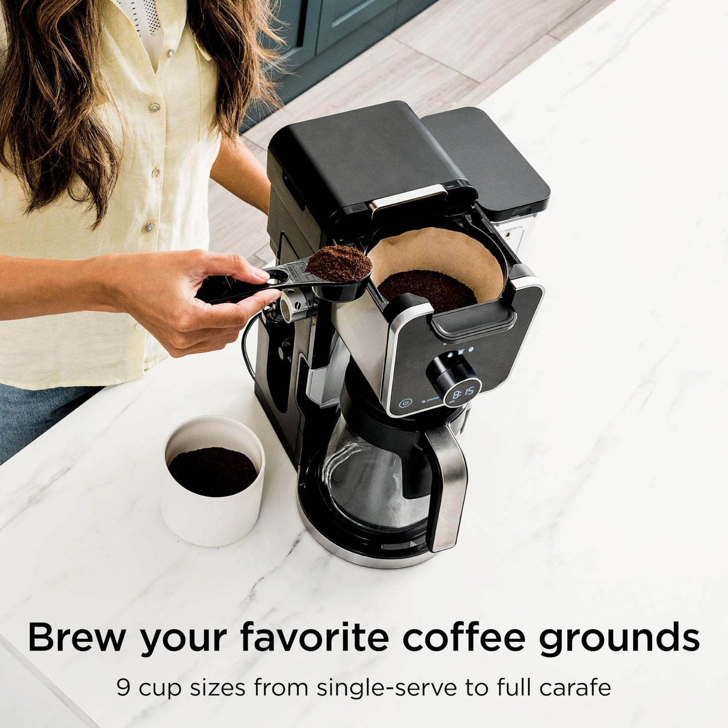 Specialty Drip Coffee Maker with Built-In Frother