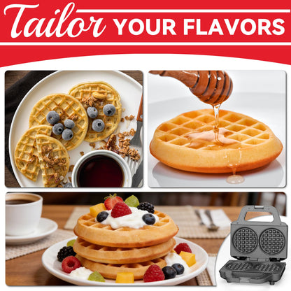 2-Piece Waffle Maker Set with Nonstick Plates